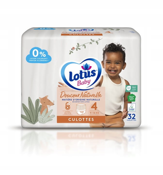 Lotus Baby pieluchomajtki majtki rozmiar 4 (9-14 kg) 32 szt