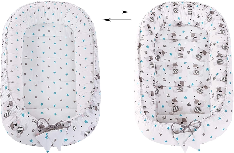 Medi Partners kokon niemowlęcy komplet 5 częściowy szary