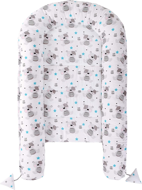 Medi Partners kokon niemowlęcy komplet 5 częściowy turkus