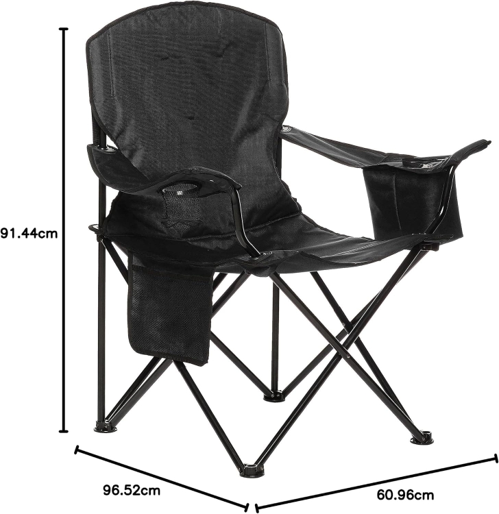 Amazon Basics Extra Large do 100 kg krzesełko turystyczne kempingowe składane