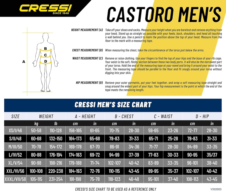 Pianka Cressi Cressi Castoro Man Monopiece Wetsuit 5mm M3 XL jednoczęściowy kombinezon nurkowy