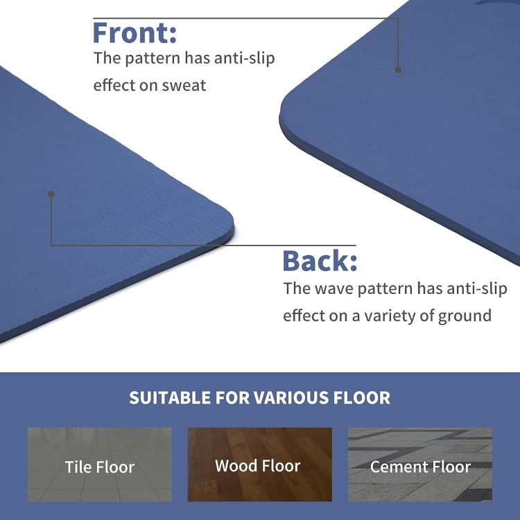 Oak & Tea Gimnastyka Mata do jogi Fitness Antypoślizgowa 183x61x0,6cm