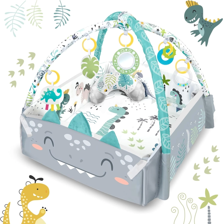 Ricokids Mata edukacyjna, interaktywna dla niemowląt kojec