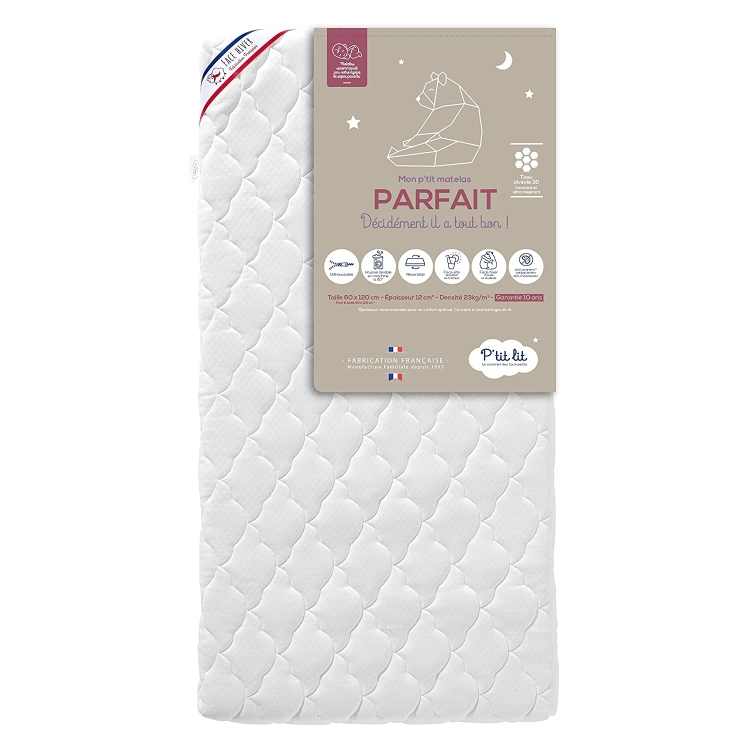 P'tit Lit - Perfekte materac dziecięcy 60x120 dwustronny oddychający