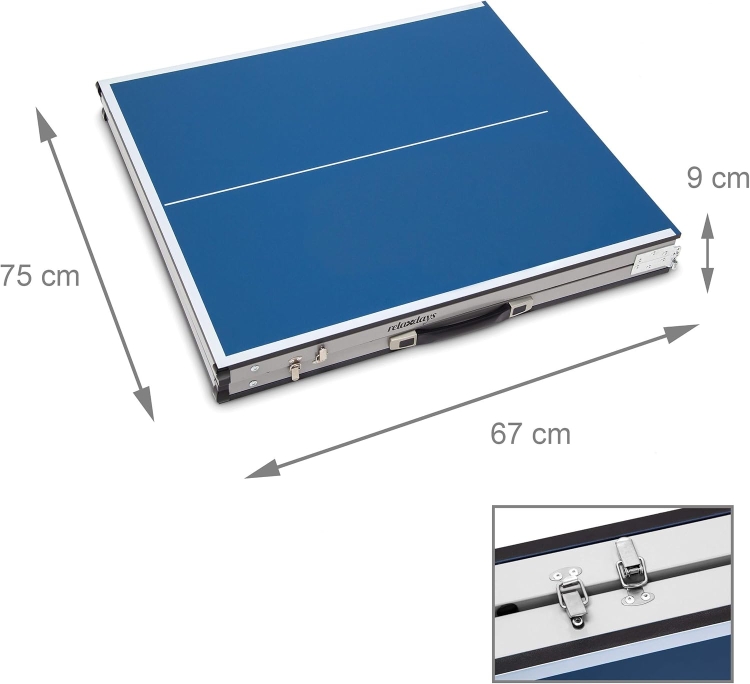 Relaxdays Midi stół do tenisa stołowego 150 x 67 x 71 cm ping ponga składany