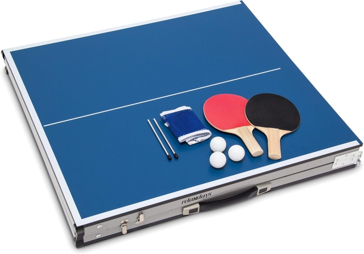 Relaxdays Midi stół do tenisa stołowego 150 x 67 x 71 cm ping ponga składany