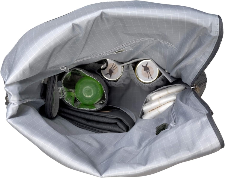 Lassig Green Label Torba plecak dla mamy Rolltop z Akcesoriami do wózka
