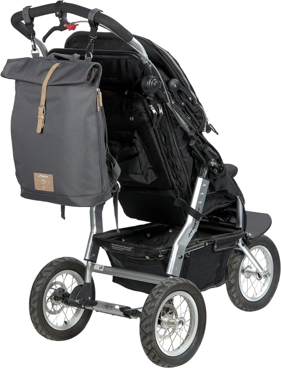 Lassig Green Label Torba plecak dla mamy Rolltop z Akcesoriami do wózka