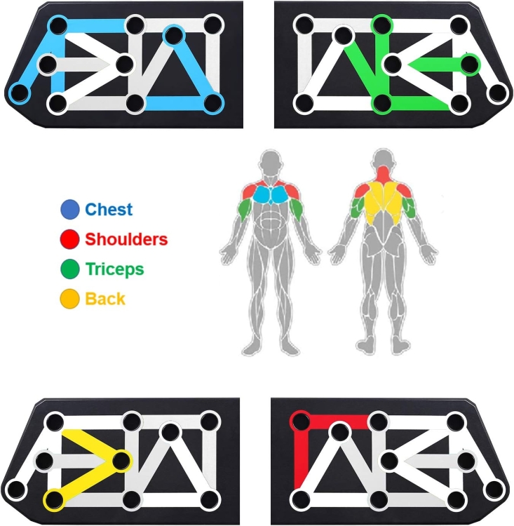LAMZIEN 13 in 1 Push Up Board do ćwiczeń Wielofunkcyjna deska z uchwytami do pompek
