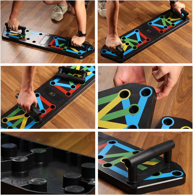 LAMZIEN 13 in 1 Push Up Board do ćwiczeń Wielofunkcyjna deska z uchwytami do pompek