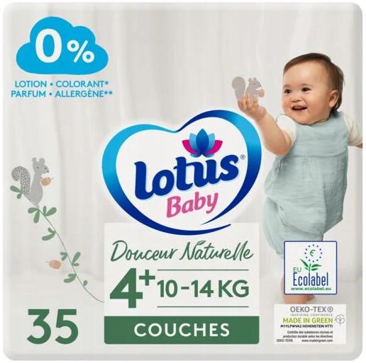 Lotus Baby pieluy rozmiar 4+ (10-14 kg) 35 szt