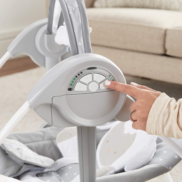 BRIGHT STARTS Huśtawka dla niemowląt Comfort2Go Przytulna owieczka do 9 kg OUTLET