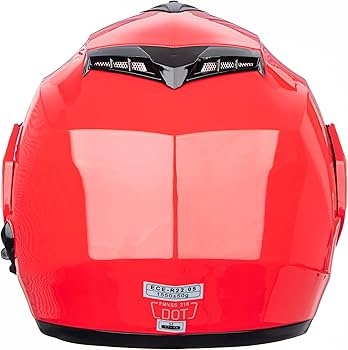 KASK MOTOCYKLOWY JIEKAI Z OSŁONĄ PRZECIWSŁONECZNĄ rozm XXL czerwony