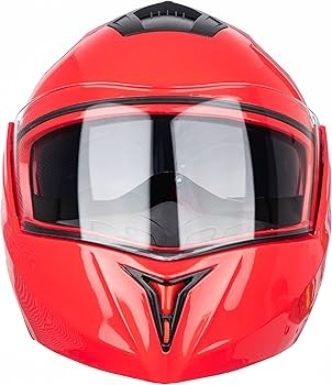 KASK MOTOCYKLOWY JIEKAI Z OSŁONĄ PRZECIWSŁONECZNĄ rozm XXL czerwony