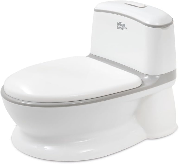 Interbaby- Biały nocnik Baby WC mini toaleta ze spłuczką