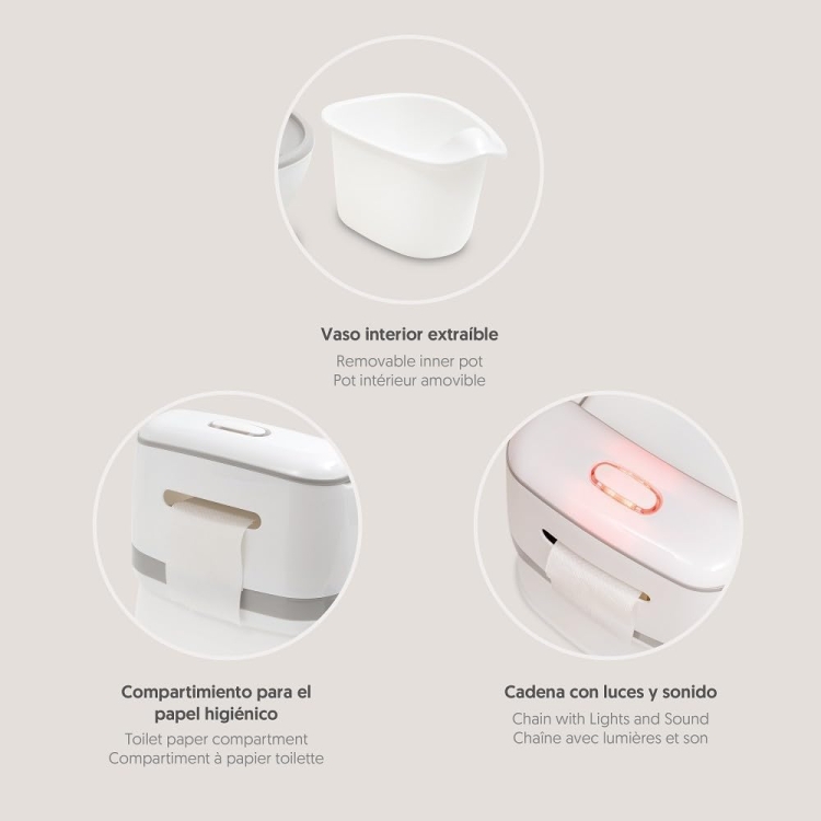 Interbaby- Biały nocnik Baby WC mini toaleta ze spłuczką