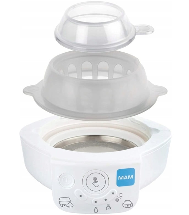 MAM baby steryslizator do butelek 6w1 z podgrzewaczem butelka smoczek zestaw