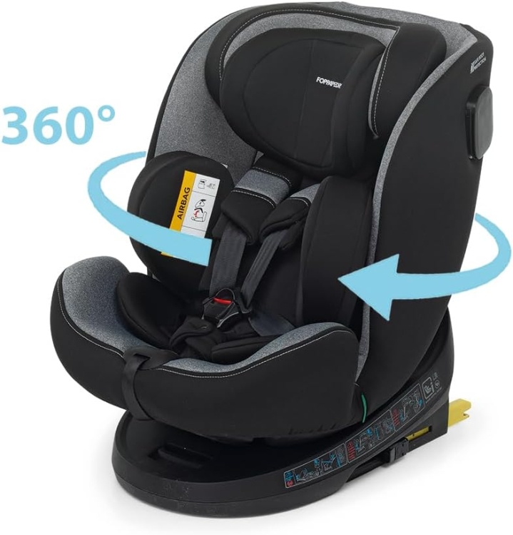 Foppapedretti Circle i-Size, obrotowy fotelik samochodowy dla dzieci od 40 do 150 cm 0-50 kg