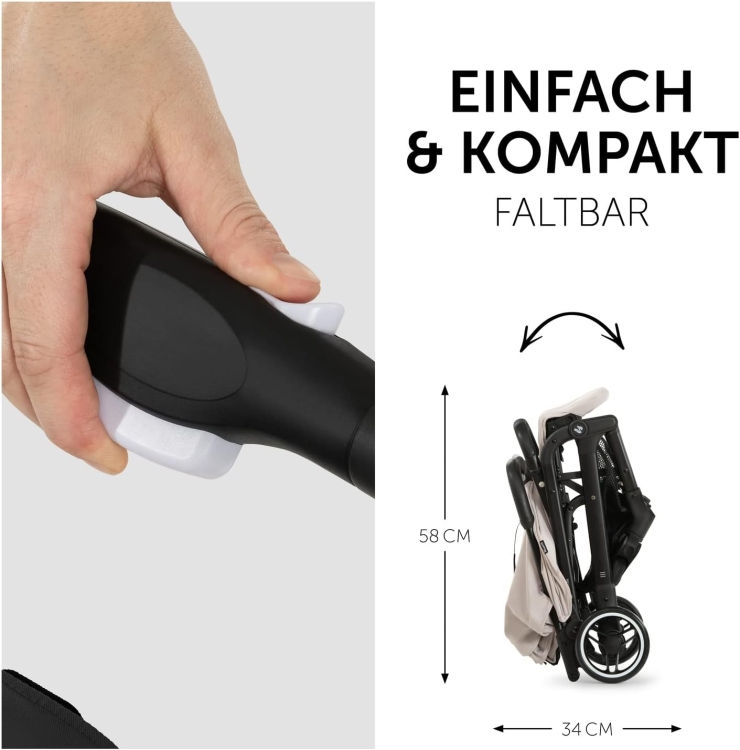 hauck wózek spacerowy Travel N Care dla dzieci ładowność do 25 kg lekka kompaktowa używany