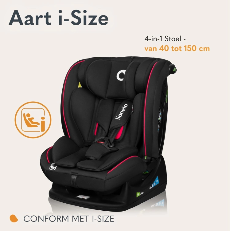 Lionelo  Fotelik samochodowy Aart i size RWF 0-36 kg 40 - 150 cm