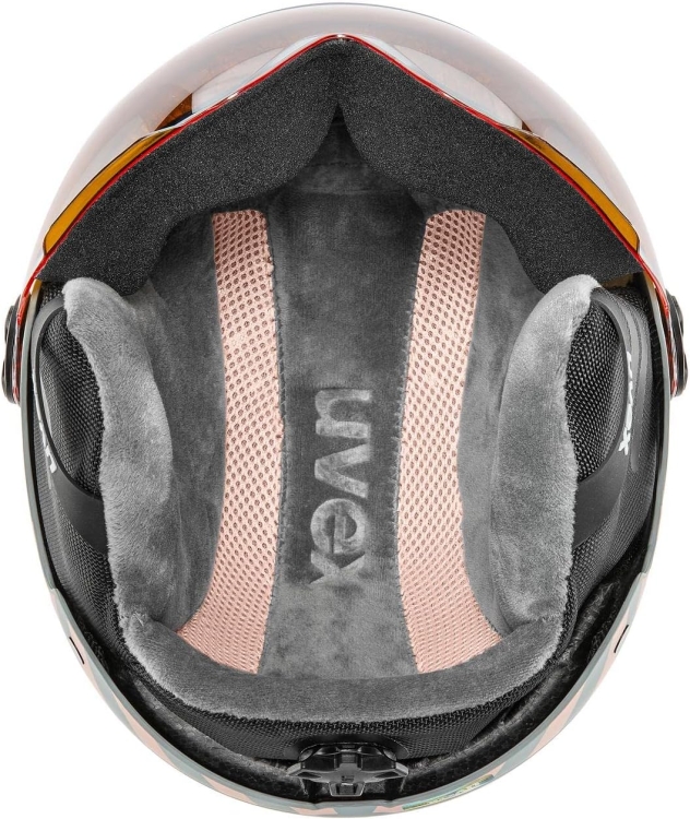 uvex rocket jr visor - kask narciarski dla dzieci z okularami 55-58 cm