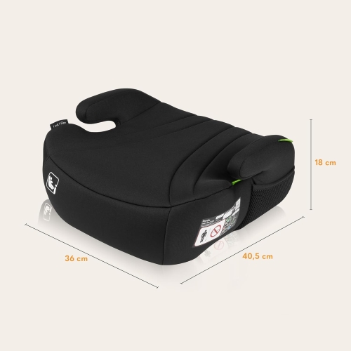 LIONELO LUUK i-Size Podwyższający Fotelik Samochodowy dla Dzieci, od 22 do 36 kg/ 125 – 150 cm podstawka
