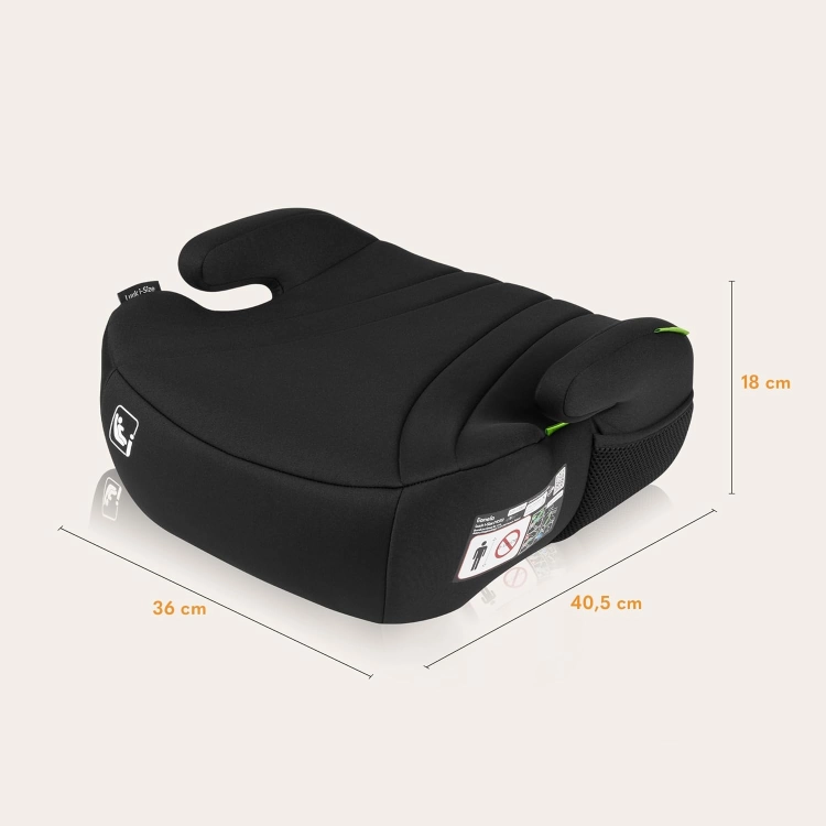 LIONELO LUUK i-Size Podwyższający Fotelik Samochodowy dla Dzieci, od 22 do 36 kg/ 125 – 150 cm podstawka