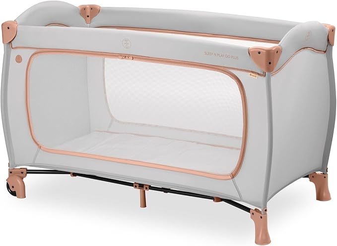 hauck łóżeczko turystyczne Bebe Sleep N Play Go Plus, duży otwór boczny do zabawy