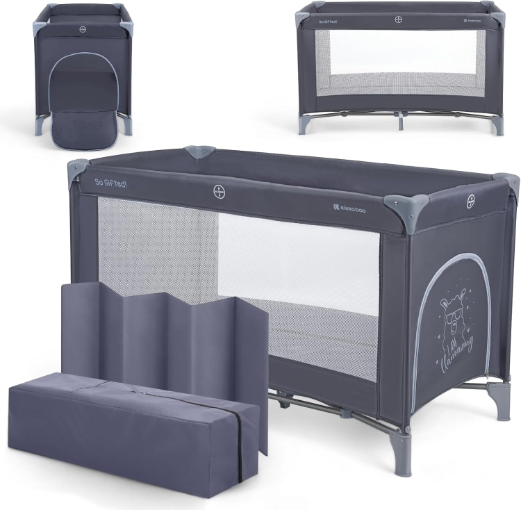 KikkaBoo SO Gifted Travel Cot łóżeczko turystyczne 120x60