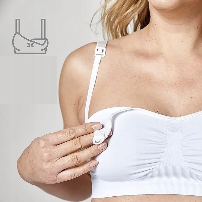 medela Biustonosz do karmienia comfort miękki bezszwowy M Keep Cool biały