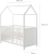 roba house bed 70 x 140 cm, łóżko dziecięce combi w stylu house, białe, 3-stopniowa regulacja, wysuwane szczebelki, możliwość przekształcenia w łóżko młodzieżowe