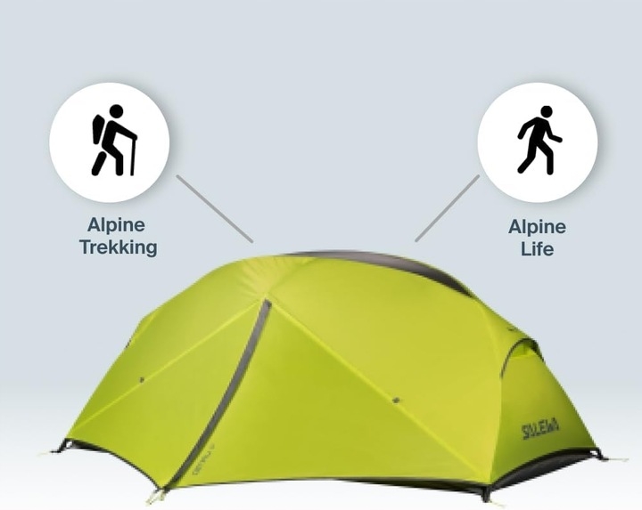 Salewa Unisex Namiot Denali IV 5629 Zielony/Szary 360 x 230 x 70 cm 4 osoby