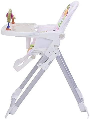 Krzesełko do karmienia Star Ibaby Pretty Baby z zabawkami, podwójną tacką, regulowanym podnóżkiem, 5-punktowymi pasami