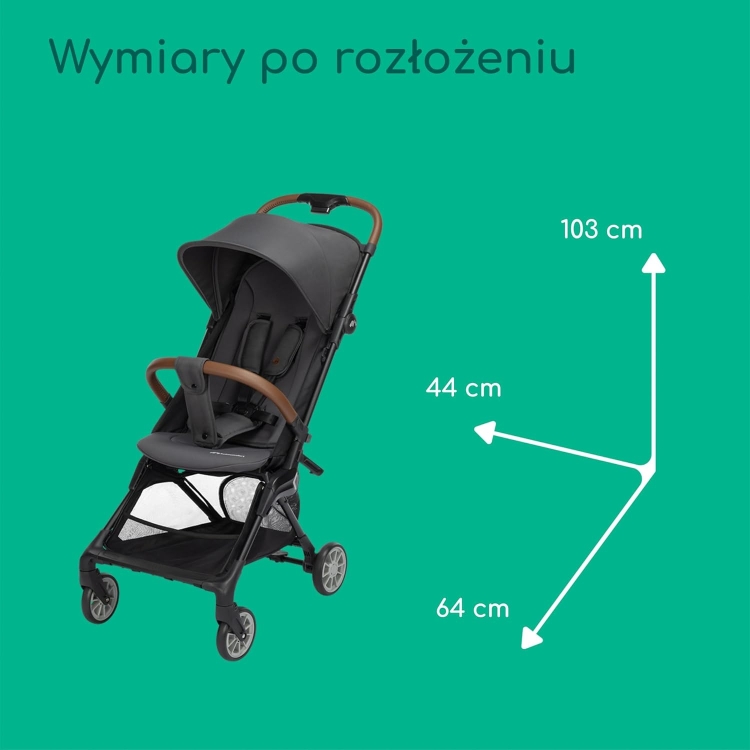 Bebeconfort Zephir, kompaktowy wózek dziecięcy, 0–4 lata (do 22 kg), lekki wózek podróżny (5.6 kg)