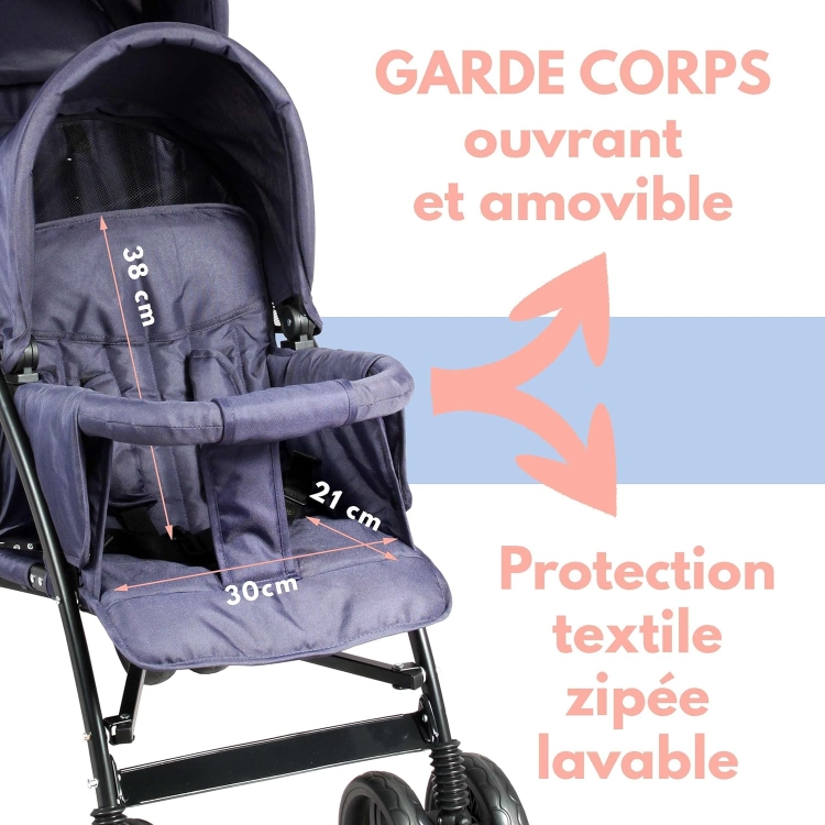 Bambisol wózek podwójny dla bliźniąt Double Canne