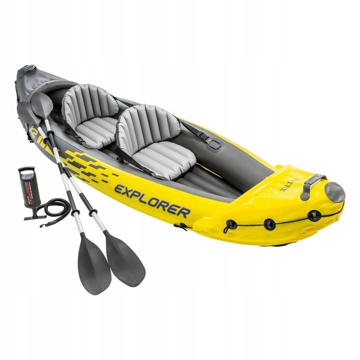 Intex Explorer K2 kajak dla 2 osób z wiosłami i pompką używany