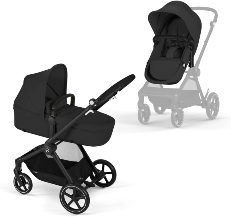 OUTLET WÓZEK 2W1 Cybex GOLD EOS Black Moon Black  spacerówka gondola