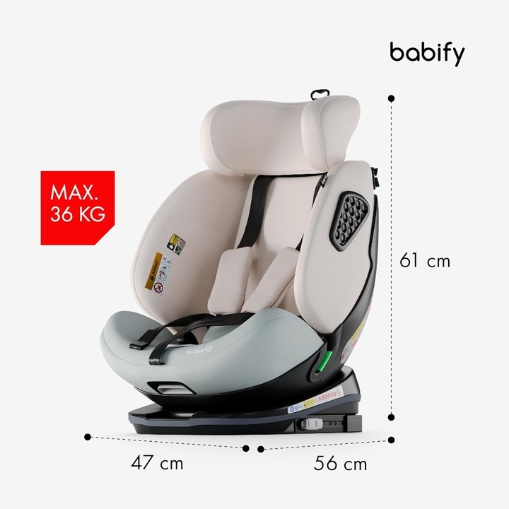Outlet Fotelik obrotowy BABIFY 360 i-size 40-150 cm obrotowy
