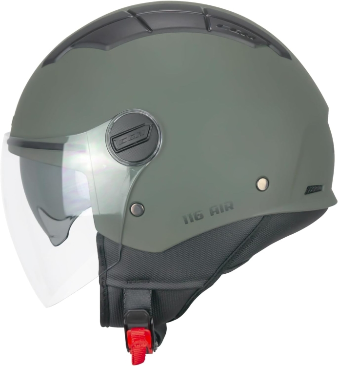 CGM kask na skuter motor Air Jet Helmet Matte Green S (55-56 cm) motocyklowy