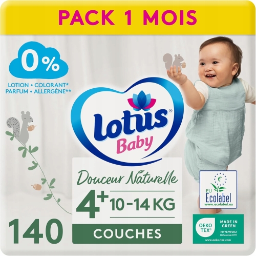 Pieluchy jednorazowe LOTUS Baby 4+ 10-14 kg 140 szt