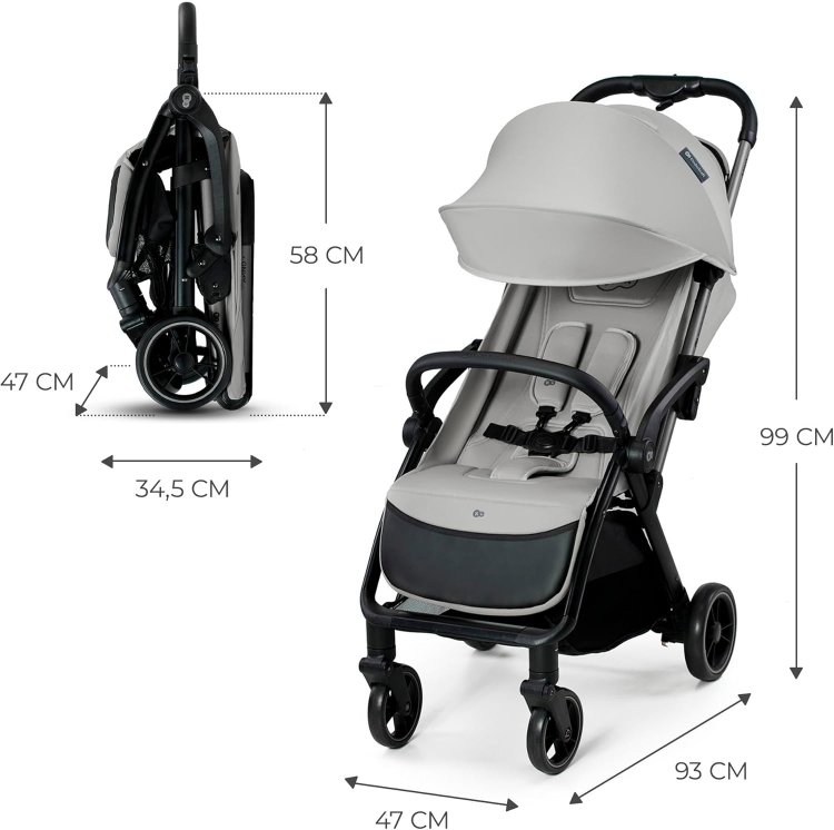 Kinderkraft APINO Lekka Spacerówka, Wózek dziecięcy spacerowy 7,5 kg