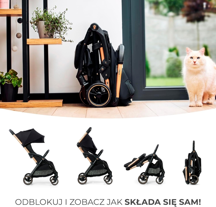 Kinderkraft APINO Lekka Spacerówka, Wózek dziecięcy spacerowy 7,5 kg