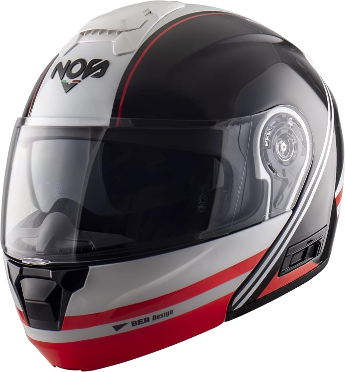 NOS Helmet NS-8 Dynamic Red kask szczękowy full rozm S
