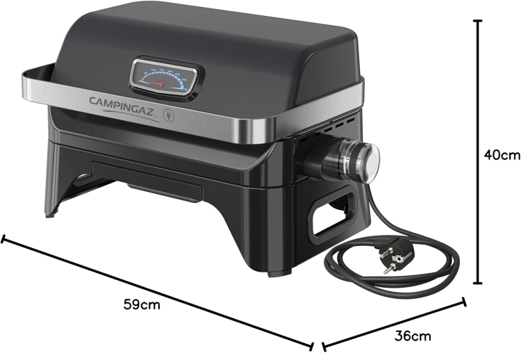 Campingaz Attitude2go Electric grill stołowy, do użytku wewnątrz i na zewnątrz, przenośny, moc 2200 W