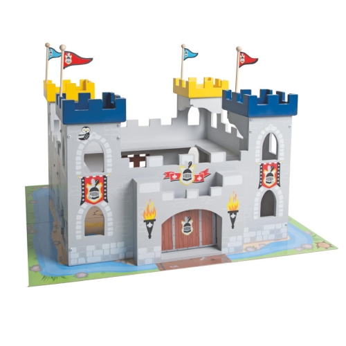 Outlet Roba Duży drewniany zamek rycerski  zabawka