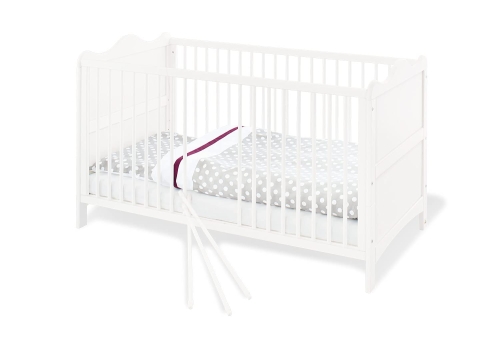 Pinolino drewniane łóżeczo  dziecięce  Florentina 60 x 120 cm z wyjmowanymi szczebellkami