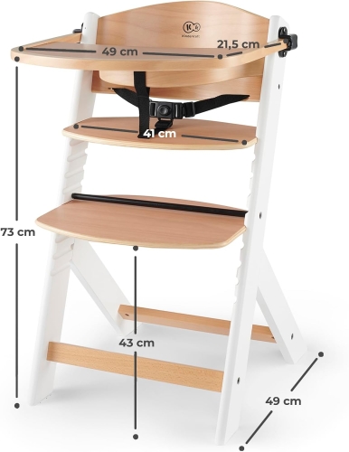 Krzesełko do karmienia drewniane KINDERKRAFT ENOCK 3w1 + stolik