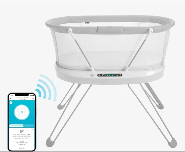 Fisher-Price Luminate Bassinet łóżeczko kołyska dla niemowląt wibracje muzyka