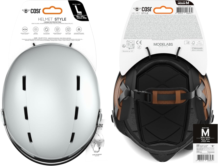 Kask ochronny rowerowy z wizjerem Kask Casr Style Rozmiar M