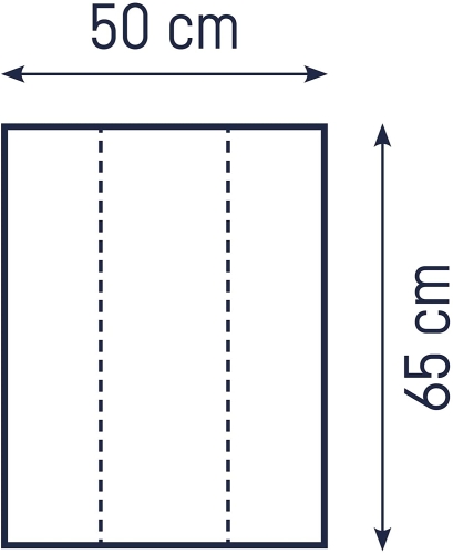 JULIUS ZOLLNER Mata do przewijania 2-klinowa Gwiazdy szary 50 x 65 cm